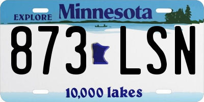 MN license plate 873LSN