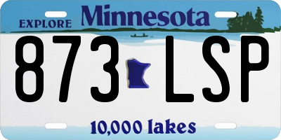 MN license plate 873LSP