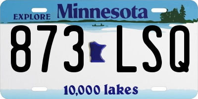 MN license plate 873LSQ