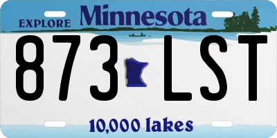 MN license plate 873LST