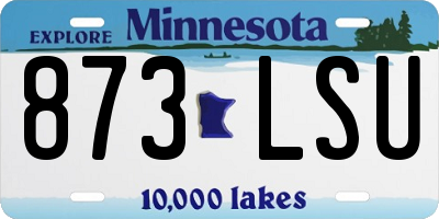 MN license plate 873LSU