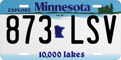MN license plate 873LSV