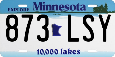 MN license plate 873LSY