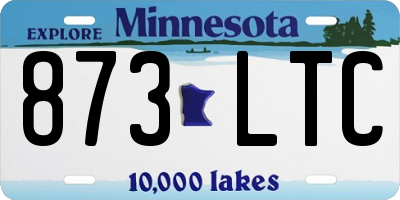 MN license plate 873LTC