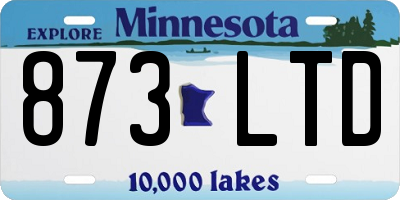 MN license plate 873LTD