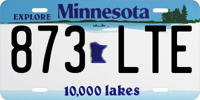 MN license plate 873LTE