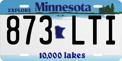 MN license plate 873LTI