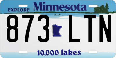 MN license plate 873LTN