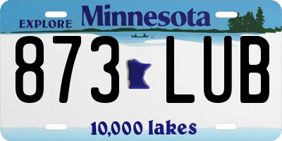 MN license plate 873LUB