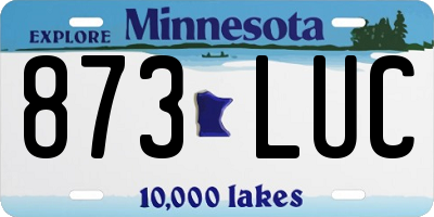 MN license plate 873LUC
