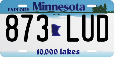 MN license plate 873LUD
