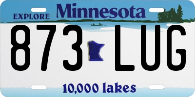 MN license plate 873LUG