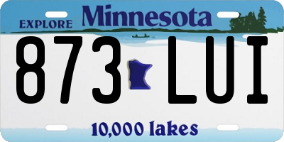 MN license plate 873LUI