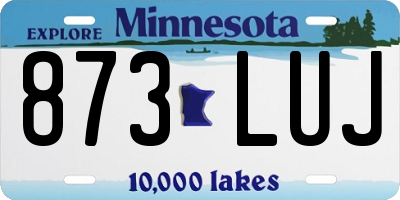 MN license plate 873LUJ
