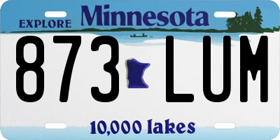 MN license plate 873LUM