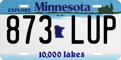 MN license plate 873LUP
