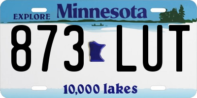 MN license plate 873LUT