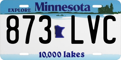 MN license plate 873LVC