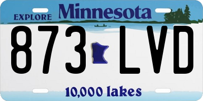 MN license plate 873LVD