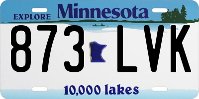 MN license plate 873LVK