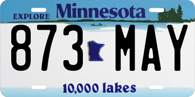 MN license plate 873MAY