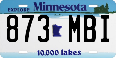 MN license plate 873MBI