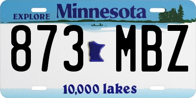MN license plate 873MBZ