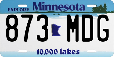 MN license plate 873MDG