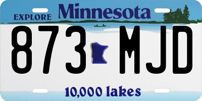MN license plate 873MJD