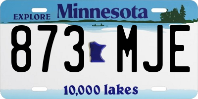 MN license plate 873MJE