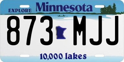 MN license plate 873MJJ
