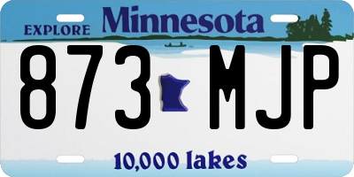 MN license plate 873MJP