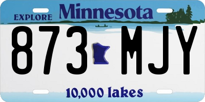 MN license plate 873MJY