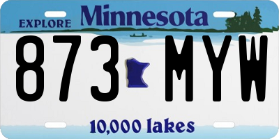 MN license plate 873MYW
