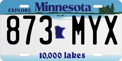 MN license plate 873MYX