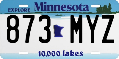 MN license plate 873MYZ