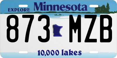 MN license plate 873MZB