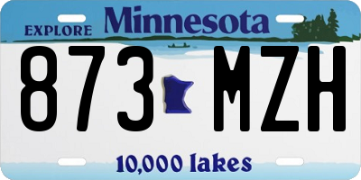 MN license plate 873MZH