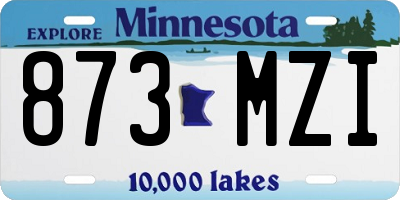 MN license plate 873MZI