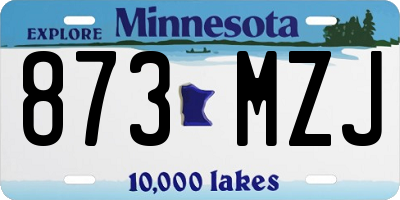 MN license plate 873MZJ