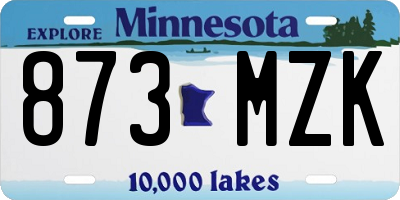 MN license plate 873MZK
