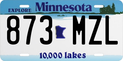 MN license plate 873MZL