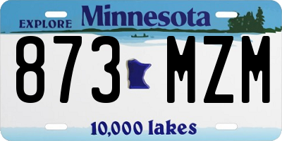 MN license plate 873MZM