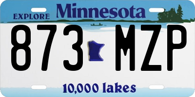 MN license plate 873MZP