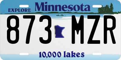 MN license plate 873MZR