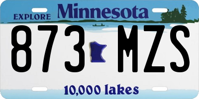 MN license plate 873MZS