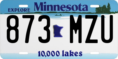 MN license plate 873MZU