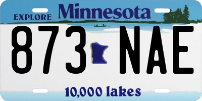 MN license plate 873NAE