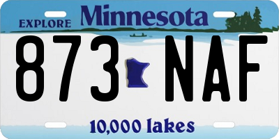 MN license plate 873NAF
