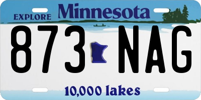 MN license plate 873NAG